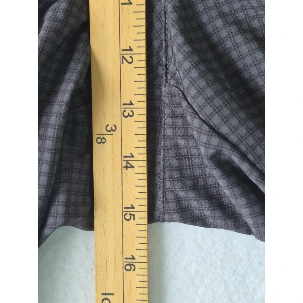 PGA Tour Golf Shorts Mens 40 Gray Check Performance Stretch Flat Front Casual